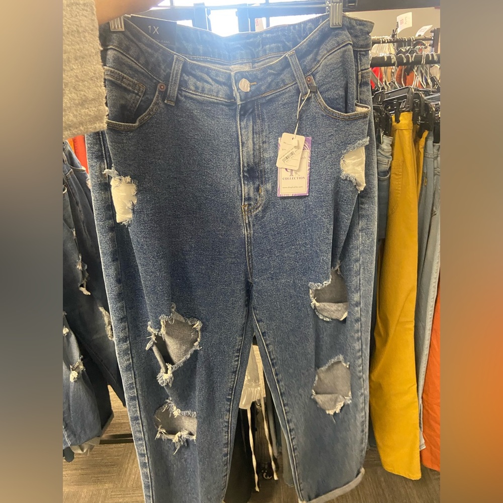 Distressed Blue Jeans for Women